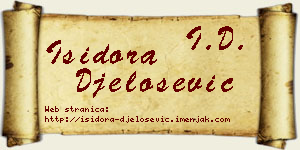 Isidora Đelošević vizit kartica